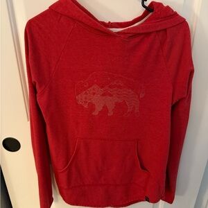 United By Blue Red Hoodie with Buffalo Design Size S